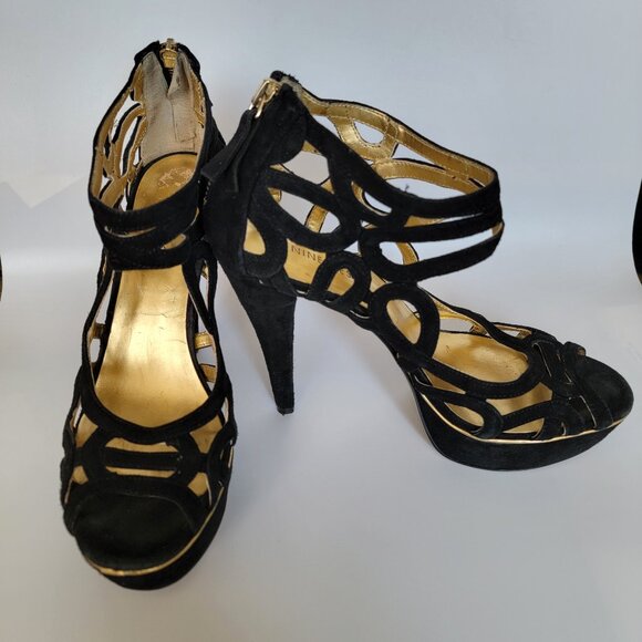 Nine West Shoes - Nine West Platform Stiletto Heel – black suede 8M.